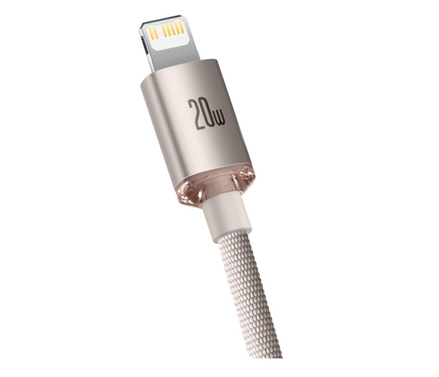 Baseus Kabel Lightning - USB-C Crystal Shine  20W 1.2m (różowy) - 1245567 - zdjęcie 4